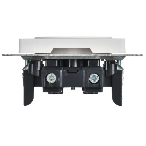 Розетка BRITE РС10-1-0-БрАБ 10А без заземл. без защ. шторок механизм арктич. бел. IEK BR-R10-10-K91 фото 4