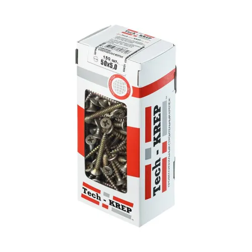 Саморез универсальный 50х5.0мм желт. (уп.150шт) Tech-Krep/Zitar 102263