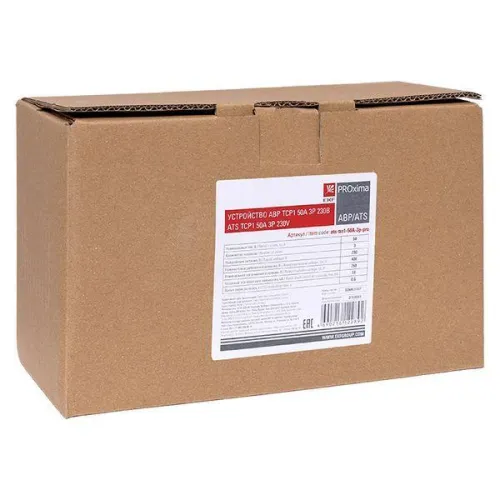Устройство автоматического ввода резерва АВР 3п 50А 230В ТСР1 PROxima EKF ats-tsr1-50A-3p-pro фото 9
