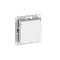 Розетка AtlasDesign 16А IP20 с заземл. защ. шторки с крышкой быстрозажим. клем. механизм бел. SE ATN000146S