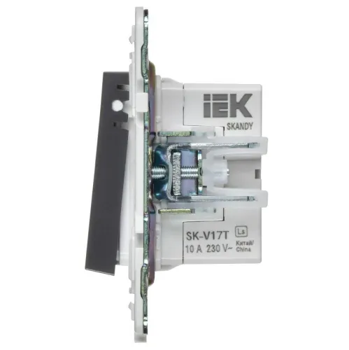 Кнопка звонка SKANDY 10А SK-V17T для отелей с индикацией титан IEK SK-V14-2-10-K48 фото 4
