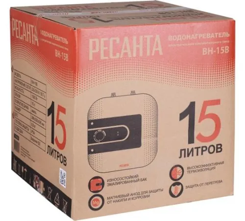 Водонагреватель накопительный ВН-15В Ресанта 74/5/6