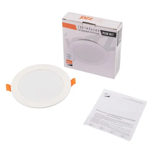 Светильник светодиодный PLED DL7 WH Downlight 12Вт 4000К 145х26мм IP54 ДВО встраив. Pro JazzWay 5042544 фото 4
