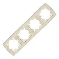 Рамка 4-м Маргарита горизонт. сл.кость (ivory) UNIversal МР004Г-I