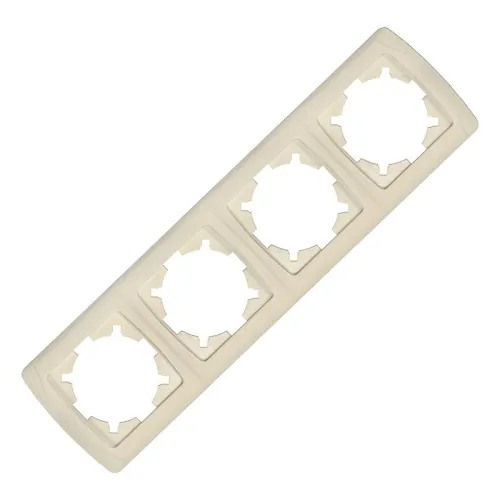 Рамка 4-м Маргарита горизонт. сл.кость (ivory) UNIversal МР004Г-I