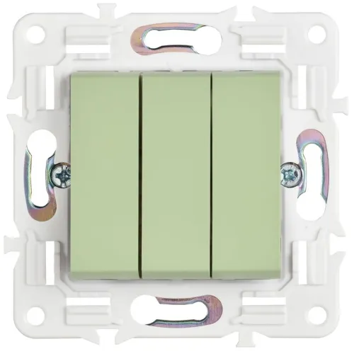 Выключатель 3-кл. SKANDY 10А SK-V11G мятный IEK SK-V30-0-10-K06 фото 2