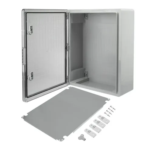 Корпус ЩМПп 500х400х180мм УХЛ1 IP65 с прозр. дверцей и монтажной панелью АБС пластик. Rexant 11-0414 фото 2