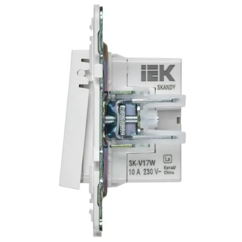 Кнопка звонка SKANDY 10А SK-V17W для отелей с индикацией арктич. бел. IEK SK-V14-2-10-K01 фото 4