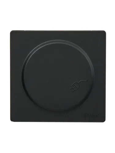 Розетка 1-м ОП LETO с заземл. с крышкой LETO ПБТ черн. бархат LEZARD 752-4200-123B фото 3