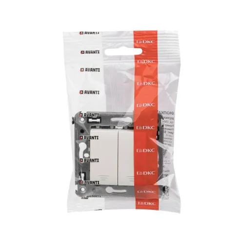 Кнопка 2-кл. СП "Avanti" "Белое облако" DKC 4400154 фото 3