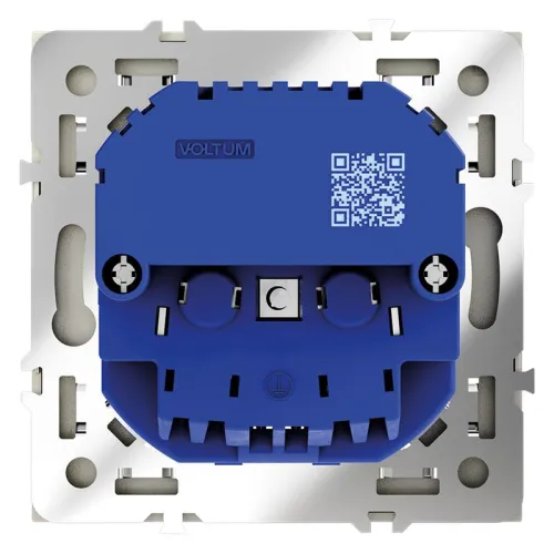 Розетка 1-м СП S70 16А с USB A+С с заземл. защ. шторки механизм сталь Voltum VLS040505 фото 2