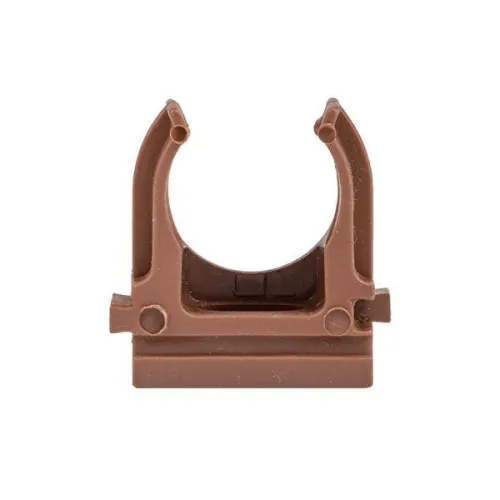 Держатель для труб (клипса) d25мм темн. дерево (уп.10шт) Plast EKF derj-z-25d фото 5