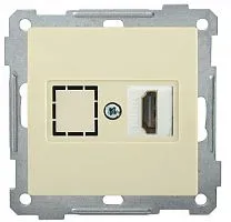 Розетка аудио/видео HDMI СП BOLERO РHDMI-0-Б механизм крем. IEK EHB10-K33