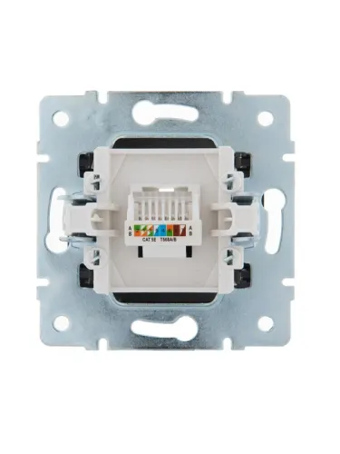 Розетка компьютерная 1-м СП Karina RJ45 механизм черн. бархат LEZARD 707-4288-139 фото 2