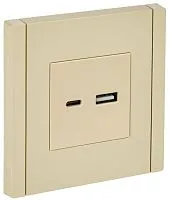 Розетка USB A+C 3.1А FORTE&PIANO FP450 ваниль IEK FP-U22-D31-K10