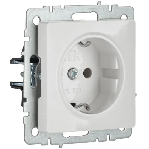 Розетка BRITE РС11-1-0-БрБ 16А с заземл. без защ. шторки механизм бел. IEK BR-R11-16-K01 фото 5