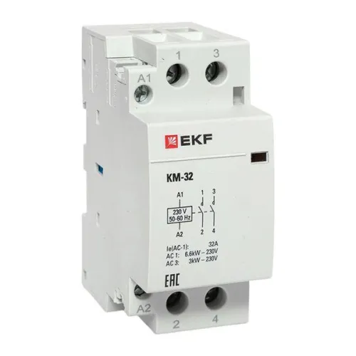 Контактор модульный КМ 32А 2NО (2 мод.) EKF km-2-32-20