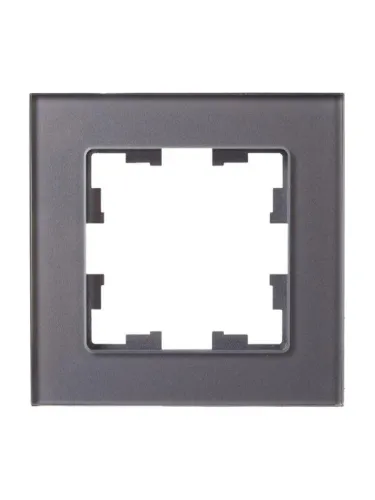 Рамка 1-м BRITE РУ-1-2-БрСе стекло сер. IEK BR-M12-G-K03 фото 5