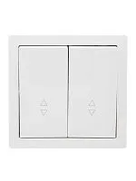 Выключатель 2-клав. проходной LETO бел. LEZARD 752-0200-106