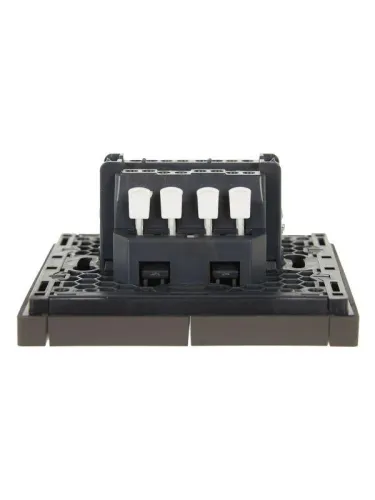 Выключатель проходной 2-кл. СП FORTE&PIANO 10А FP308 с индикацией сер. IEK FP-V22-1-10-1-K03 фото 5