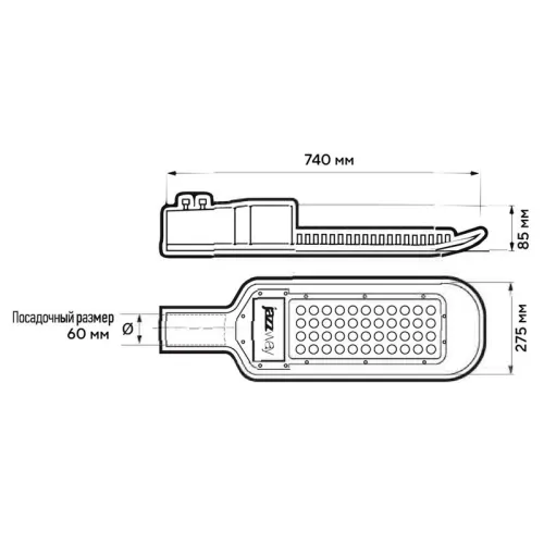 Светильник светодиодный PSL 02 GR 200Вт 5000К IP65 AC85-265В ДКУ уличный Pro+ JazzWay 5016286 фото 11