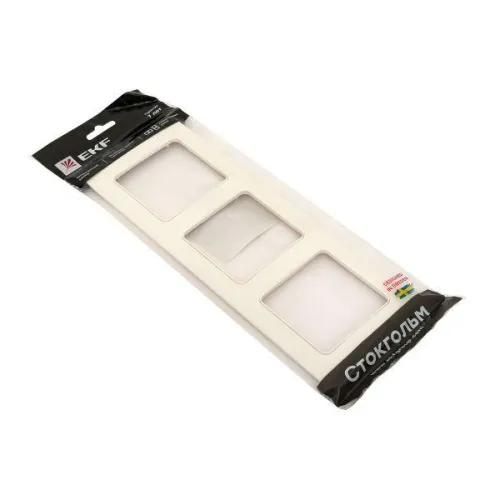 Рамка 3-м Стокгольм бел. PROxima EKF EZM-G-302-20 фото 6