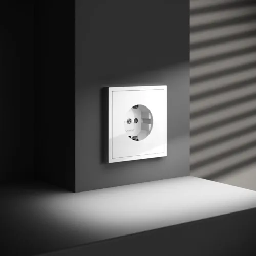 Розетка 1-м СП S70 16А с заземл. защ. шторки механизм бел. глянцевый Voltum VLS040201 фото 5