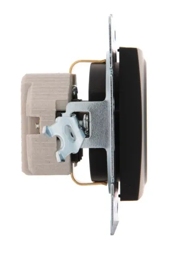 Розетка 1-м СП Karina с заземл. керамика механизм черн. бархат LEZARD 707-4288-122 фото 3