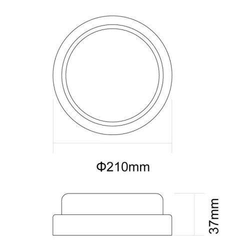 Светильник светодиодный ЖКХ 24Вт 4000К IP65 220В влагозащ. круг LBF-0804 C01 Ultraflash 15340 фото 2