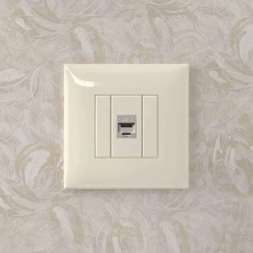 Розетка компьютерная 1-м СП Avanti "Ванильная дымка" RJ45 кат.5E без шторок экранир. механизм DKC 4405763 фото 3