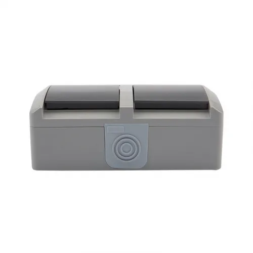 Блок ОП 2 розетки горизонт. INDUSTRIAL с заземл. керамика IP54 сер. Kranz KR-78-0614 фото 2