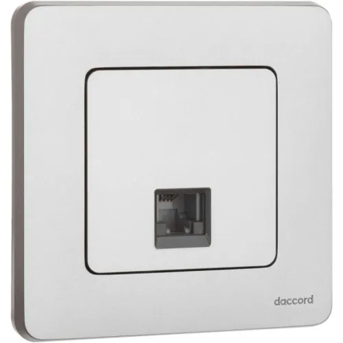 Розетка телефонная Inspiria RJ11 механизм алюм. IEK 673822 фото 3