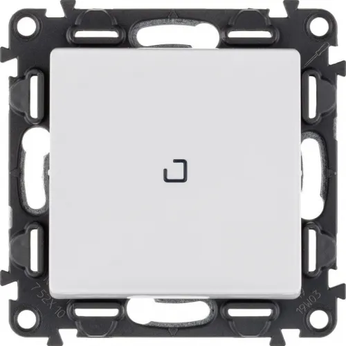 Выключатель 1-кл. СП Valena Life 10А IP20 250В 10AX с подсветкой с лицев. панелью механизм бел. Leg 752410
