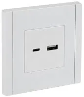 Розетка USB A+C 18Вт FORTE&PIANO FP251 бел. IEK FP-U22-018-K01