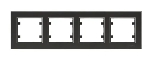 Рамка 4-м Karea горизонт. дым. металлик Makel 56050704