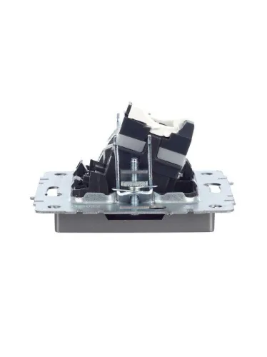 Розетка компьютерная + телевизионная 2-м Brite РТВ/РК12-БрС RJ45 кат.5E + TV механизм сталь IEK BR-AK20-1-K46 фото 6