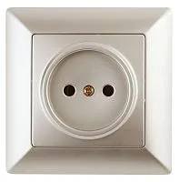 Розетка 1-м СП Solo 4-201-04 2P 16А 250В IP20 без заземл. шампань Intro Б0053644