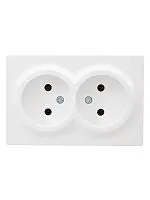 Розетка 2-мест. без заземл. LETO закрытый корпус ПБТ бел. LEZARD 752-0200-128B