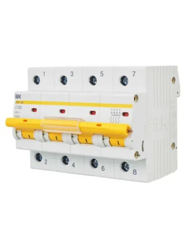 Выключатель автоматический модульный 4п C 100А 10кА ВА47-100 KARAT IEK MVA40-4-100-C фото 9