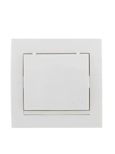 Розетка 1-м СП Deriy с заземл. с защ. крышкой бакелит бел./бел. LEZARD 702-0202-123B