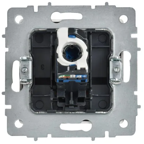 Розетка компьютерная СП BRITE РК10-БрАБ RJ45 кат.5E механизм арктич. бел. IEK BR-K10-1-K91 фото 3