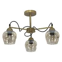 Светильник "Мирра" 131 (плафон 8268) НСБ 01-3х60-228 Е27 (ИМ) потолочный зол. Элетех 1005405270