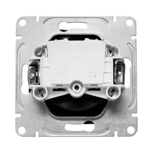 Розетка СП Эпика 16А без заземл. защ. шторки механизм черн. EKF UP1-SOB-101 фото 4
