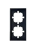 Рамка 2-мест. горизонт. ZIMA черн. бархат LEZARD 704-4200-147