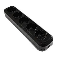 Колодка удлинителя 5-м с заземл. АБС-пластик черн. UNIVersal 2238