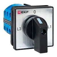Переключатель кулачковый ПК-1-94 4п 10А для амперметра IP65 EKF pk-1-94-10-65