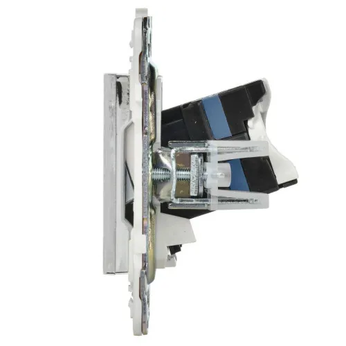 Розетка компьютерная двойн. RJ45 кат.6 SKANDY SK-K04N никель IEK SK-K20-2-K50 фото 3