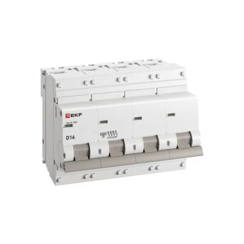 Выключатель автоматический модульный 4п D 16А 10кА ВА 47-100 PROxima EKF mcb47100-4-16D-pro фото 4