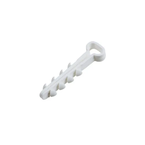 Дюбель-хомут нейлоновый прямоугольный 5-8мм бел. (уп.100шт) Rexant 07-4608