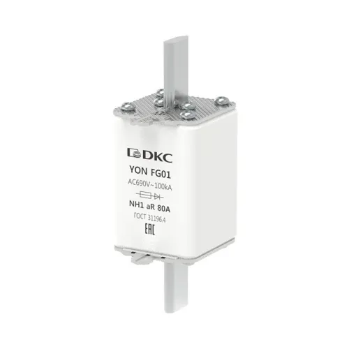 Предохранитель YON ножевого типа FG1 80А 690В хар-ка aR DKC 1FG01-0080-690V-AR